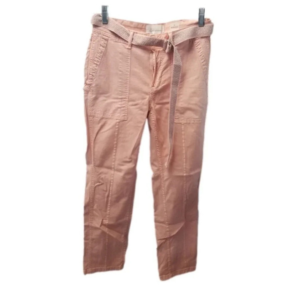 Anthropologie The Wanderer Belted Cotton Linen  Pants 26 - Picture 2 of 14